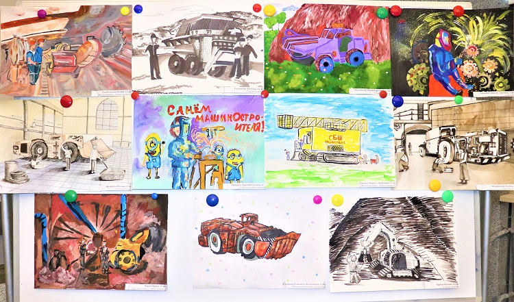 Mining machines of “Niva-Holding” through the eyes of young artists of Soligorsk